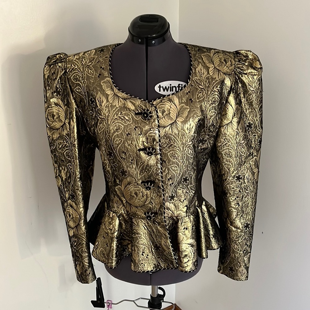 Vintage Escada by Margaretha Ley Peplum Brocade Jacket
